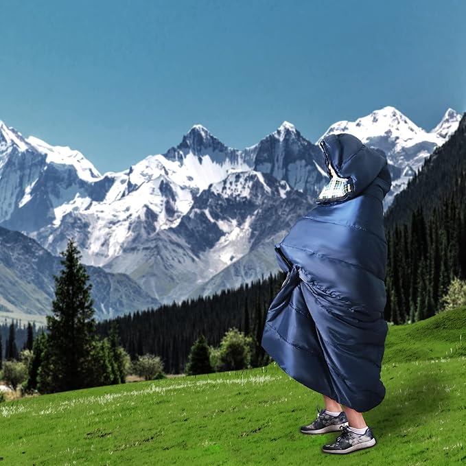 0 Degree Sleeping Bag 100% Cotton Flannel XXL for Adults Big and Tall Cold Weather Winter Zero Degree Camping,Free Compression Sack