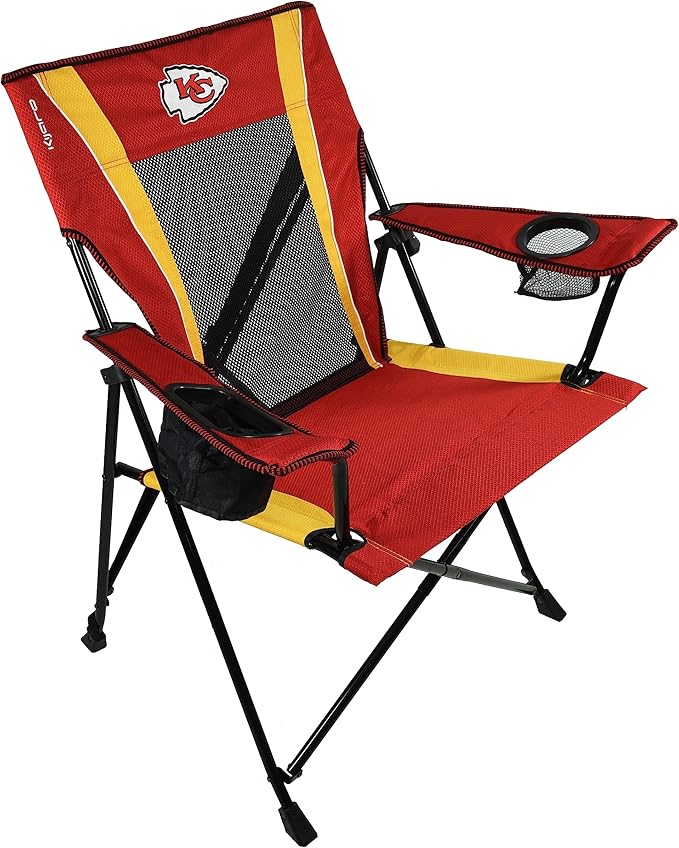 Kijaro Dual Lock Pro Sports Fan Folding Chair, 26" L x 35.5" W x 37" H, Kansas City Chiefs