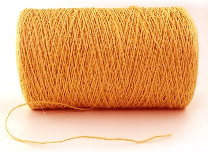 1mm x 2500 Feet Orange Jute Rope, Twine for Gardening Tomato Climbing Plant Tie Floristry Crafts Gift Wrapping Packing Decor