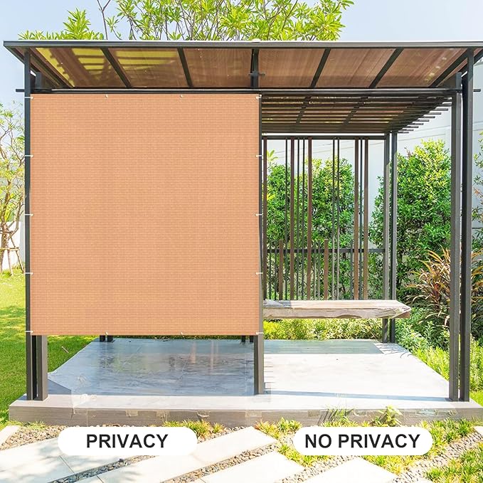 Cool Area Sun Shade Cloth with Grommets 13×22 FT Shade Panel Shade Tarp Screen Fabic for Outdoor Patio Pergola Cover Deck Garden, Peach Fuzz (Customized)