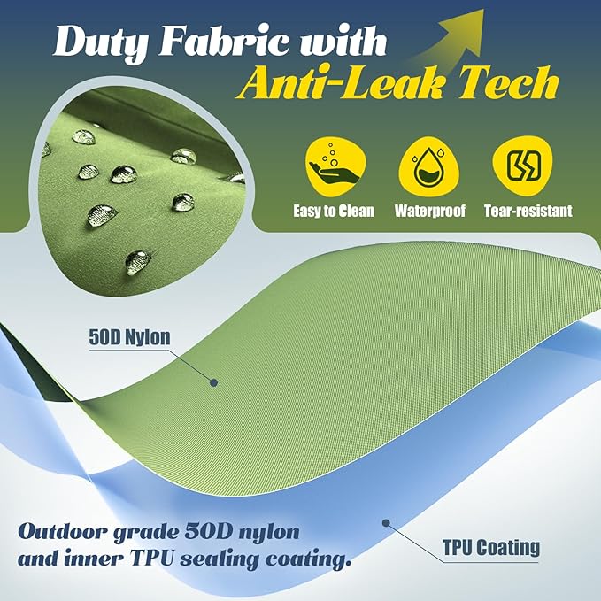 Double Sleeping Pad, Ultralight Camping Pad with Pillow Built-in Foot Pump Inflatable Sleeping Mat Compact for Camping Backpacking Hiking Traveling