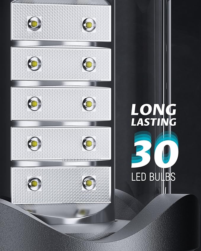 Lichamp 4 Pack LED Camping Lanterns, Battery Powered Camping Lights LED Collapsible Flashlight Portable Emergency Supplies Kit, A4GY