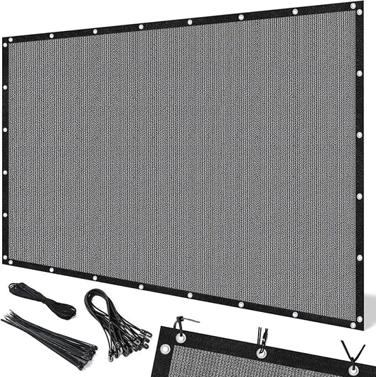 Artpuch 90% Sun Shade Cloth, 3 x 8 FT Pergola Shade Cover Canopy with Grommets, Sun Screen Fabric Tarp for Patio, Outdoor, Garden, Backyard, Light Grey