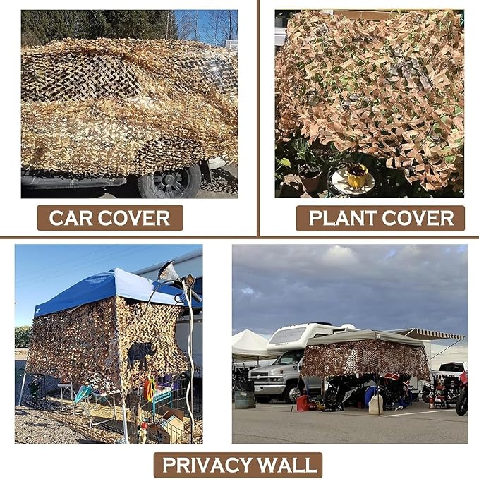 Camo Netting Camouflage Netting 20x20 10x20 10x10 Bulk Roll Burlap Camo Tarp Sunshade Net for Hunting Blind Dinosaur Birthday Jungle MilitaryTheme Party Decoration Camping Shooting