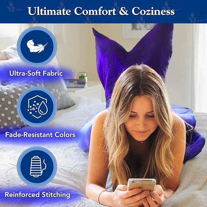 Mermaid Tail Blanket for Kids - 5-Piece Glow in The Dark Girls Slumber Set - Wearable Mermaid Tail Sleeping Bag - Ideal for Sleepovers