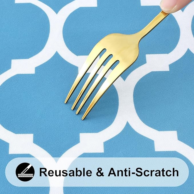 Smiry Rectangle Picnic Table Cover, Waterproof Elastic Fitted Camping Tablecloths for 4 Foot Tables, Wipeable Flannel Backed Vinyl Tablecloth Protector for Indoor, Outdoor (Light Blue, 30x48 Inches)