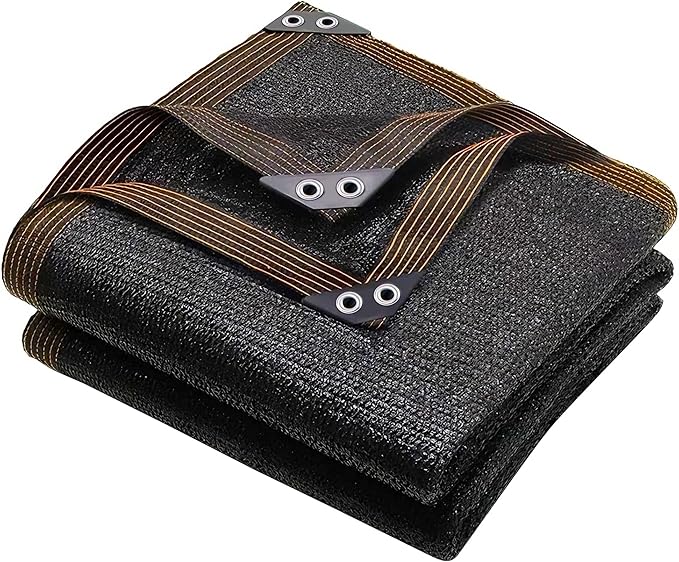 winemana 70% Black Shade Cloth, 3.3 x 13.3 FT Mesh Tarp for Garden Greenhouse Patio, Plants Heat Protection, Outdoor Sun Shade Cover, Resistant Netting Screen with Grommets for Growing Chicken Coop