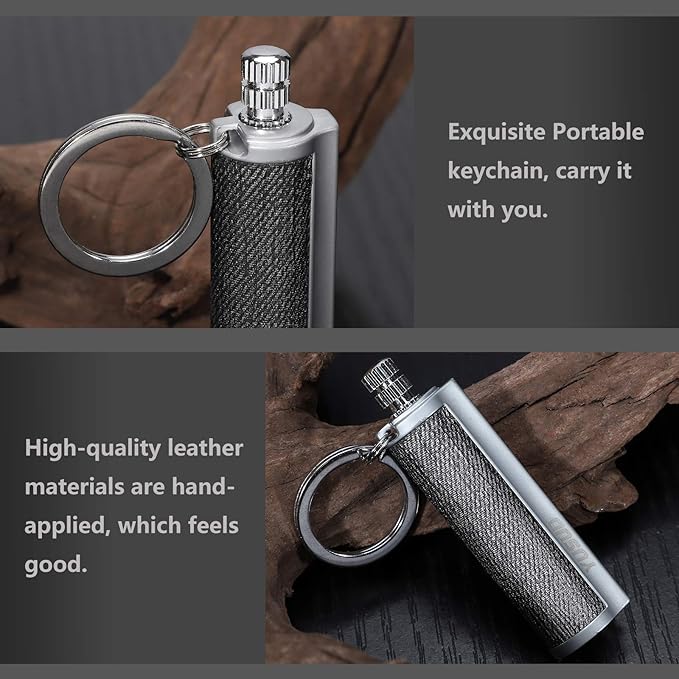 YUSUD 2 Pack Permanent Match Infinity Lighter with Multitool Keychain, Reusable Waterproof Match Strike Anywhere, Forever Flint Fire Starter for Outdoor Survival Tool for Men