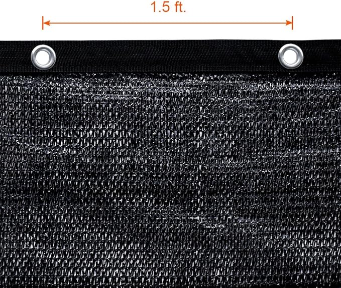 Agfabric 60% Shade Cloth 10X 20ft Sun Shade Fabric Greenhouse Shade Cloth Cover with Grommets Black