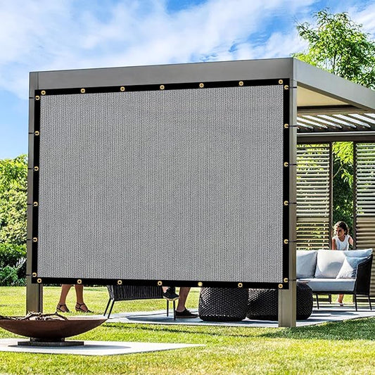 Artpuch Outdoor Pergola Shade Cover 4x11 FT Sun Shade Cloth with Grommets Light Grey 90% UV Protection Canopy Patio Privacy Screen (Customized Available)