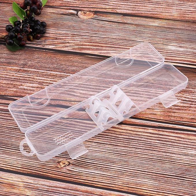 OriGlam Transparent Tableware Storage Case, Portable Flatware Utensil Box, Clear Cutlery Organziers Container for Spoon Fork Chopsticks for Travel Camping Picnic (A)