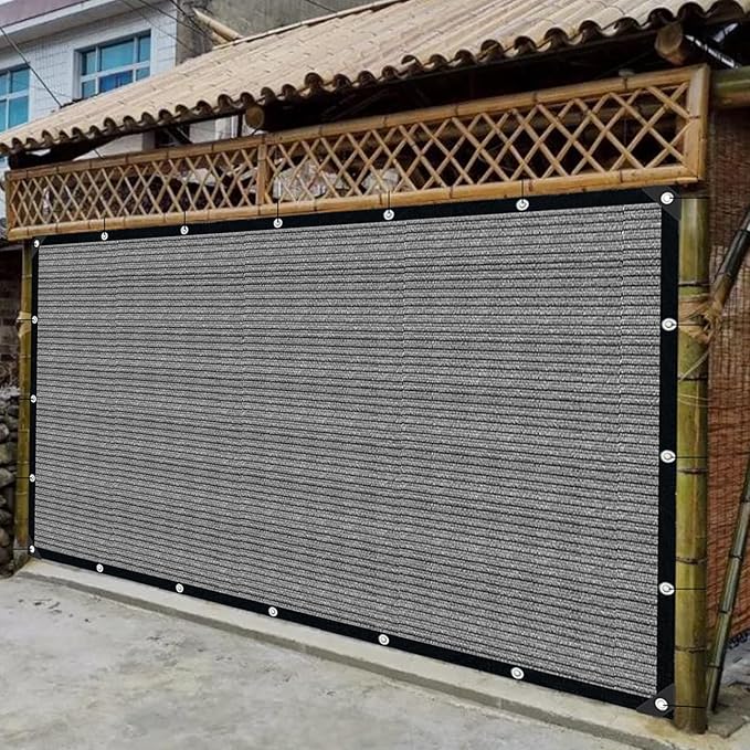 Grey Sun Shade Cloth,Pergola Shade Cover with Reinforced Grommets,90% Shade Fabric Fence Privacy Screen Balcony,Pergola Shade Cover Canopy Garden Carport Porch Deck Patio Shade Cover,10x14FT