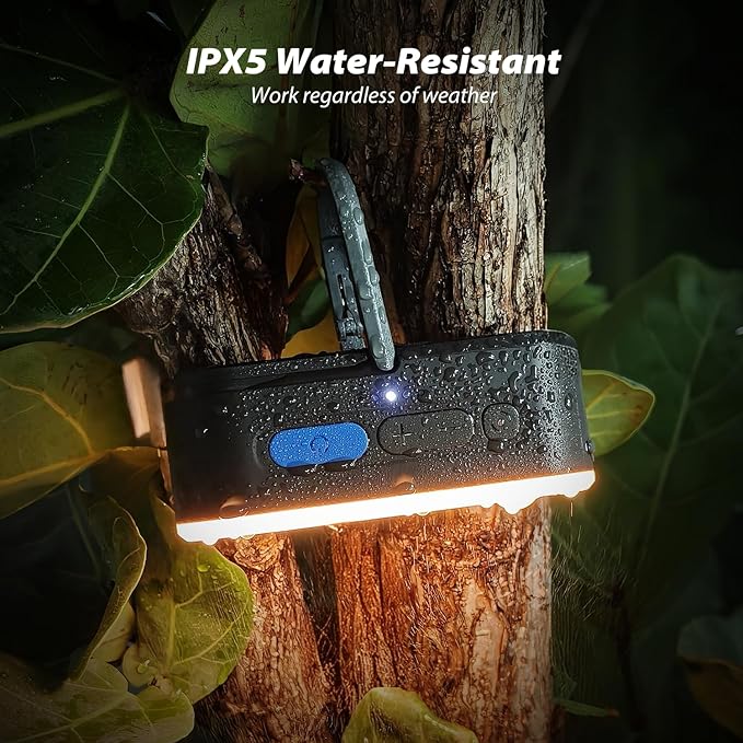 Motion Sensor Camping Lights,Rechargeable Camping Lantern, Portable Hanging Tent Lights,IPX5 Waterproof Emergency Light for Outdoor,SOS Mode Hurricane Power Outages,Magnet Work Light,1 Pack