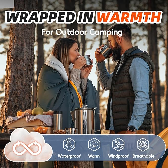 MEREZA Sleeping Bags XL for Adults Cold Weather Mens Large Wide Sleeping Bag for Big and Tall Girls Boys with Compression Sack for Camping Backpacking Warm & Cool Weather