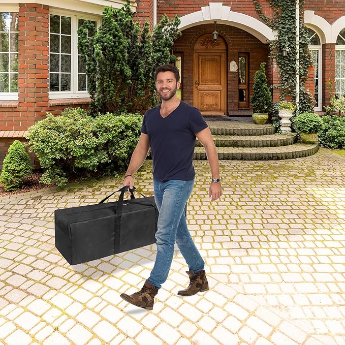 Extra Large Sports Duffle Bag-Zipper Duffel Travel Sports Equipment Bag,Travel Duffel Luggage Bag with Upgrade Zipper, Sturdy & Water Resistant (45" - Black)