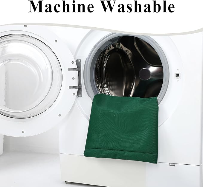 Outdoor Chair Cushions Set of 2, Waterproof Foam Patio Seat Cushions with Ties for Garden Sofa & Dining Furniture, 3-Year Color Fastness, 18x18x3 Inch, Green