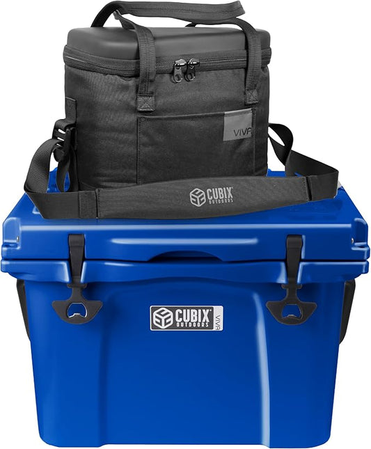 Viva 25QT Portable Rotomolded Hard Cooler, 5-Day Ice Cold Retention, Travel, Beach, Camping, Fishing