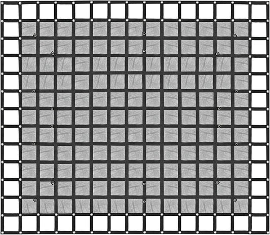 Heavy Duty 105" x 120" Truck Bed Cargo Net with Adjustable Cam Buckles & S-Hooks & Cross Strap,8.75' x 10' Cargo Net with 1500LBS Capacity for Pickup Truck Bed Trailer SUV Jeeps