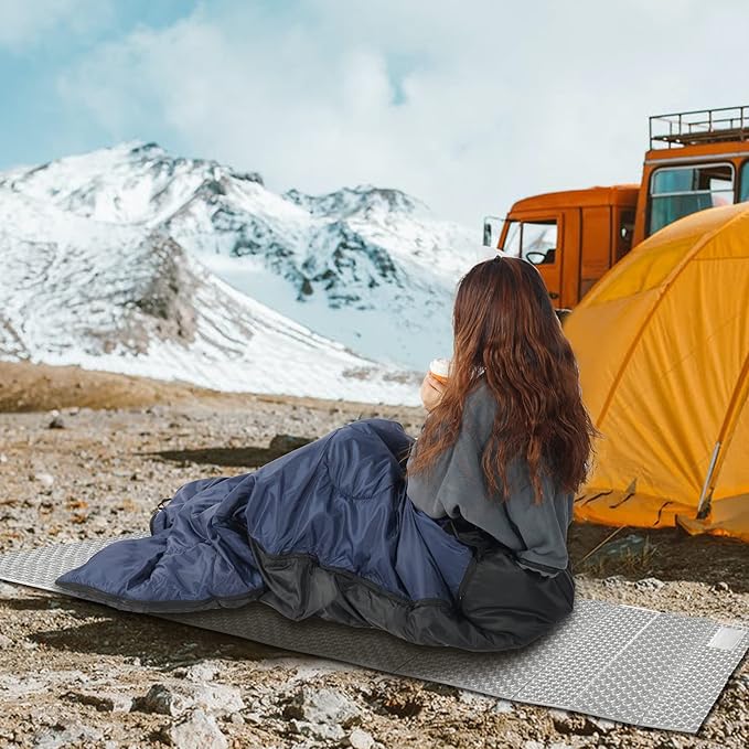 REDCAMP Cotton Flannel Sleeping Bag for Camping Backpacking, Adults Cold Weather Envelope Sleeping Bags with 2/3/4/6lbs Filling