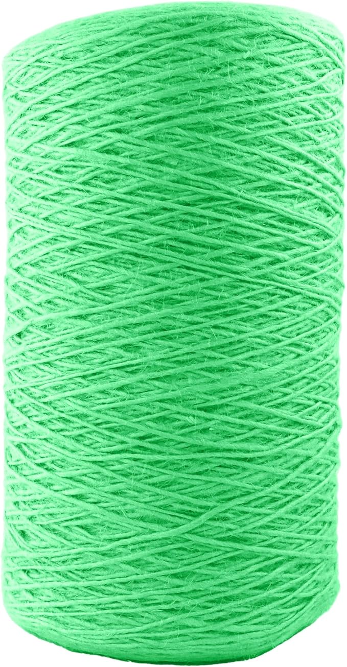 1mm x 2000 Feet Light Green Jute Rope, Twine for Gardening Tomato Climbing Plant Tie Floristry Crafts Gift Wrapping Packing Decor