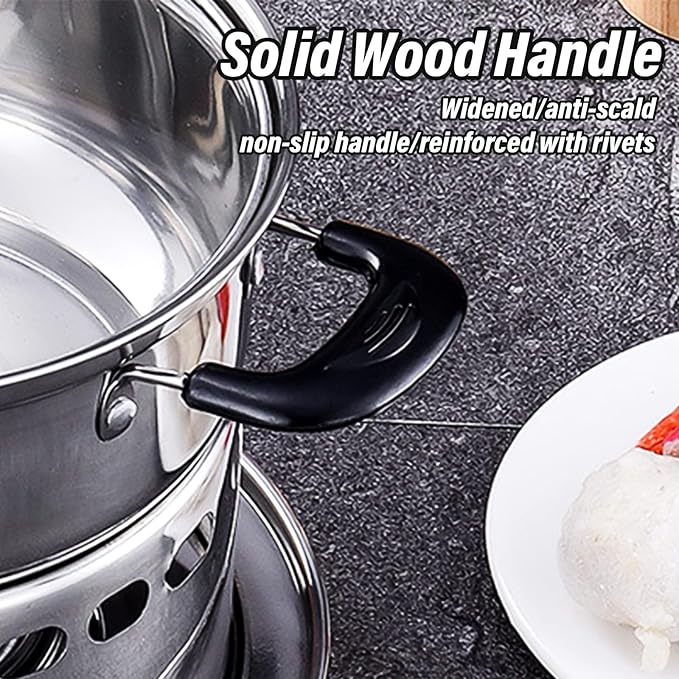 Camping Stove With Pot 18cm Stainless Steel Alcohol Stove Portable Camp Oven Cookware Set for Indoor Outdoor Camping Hiking Backpacking Picnic, No Electricity Required Adjustable Fire (1-3 people)