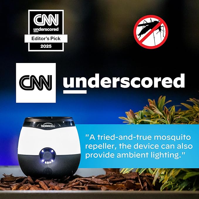 Thermacell E-Series Rechargeable Mosquito Repeller with 20’ Mosquito Protection Zone; Bug Spray Alternative; Scent Free