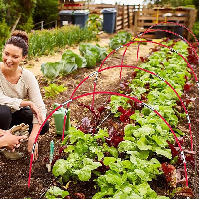 DIY Poles for Bike Tent, Tent Pole Replacement, Tent Bar Support Rod Awning Frame Kit for Hiking and Camping Tarp, Long Approximately 52ft, Diameter - 6.5mm, Plant Grow Tunnel,36 Packs