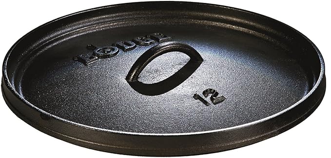 Lodge 8 Quart Pre-Seasoned Cast Iron Camp Dutch Oven with Lid - Dual Handles - Use in the Oven, on the Stove, on the Grill or over the Campfire - Black