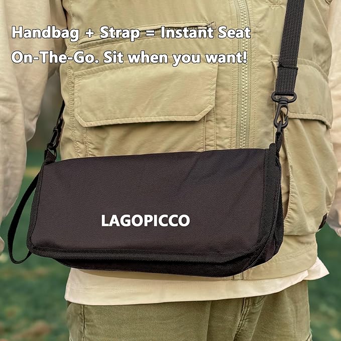 Collapsible Folding Stool – Lightweight Portable Chair for Adults, Compact Travel Seat, Holds 330LBS, Ideal for Camping, Hiking, Fishing, Outdoor Events & Festivals