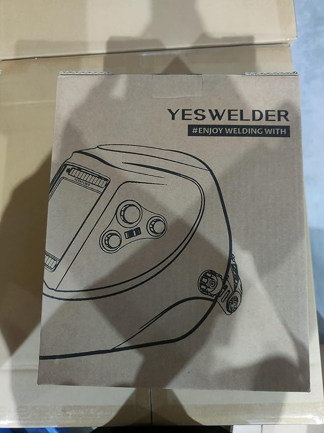 YESWELDER Large View Auto Darkening Welding Helmet, Blue Light Blocking, 1/1/1/1 True Color Solar Powered Welder Hood Mask with 4 Arc Sensors, Wide Shade 3/5-9/9-13 for TIG MIG ARC Cut and Grind