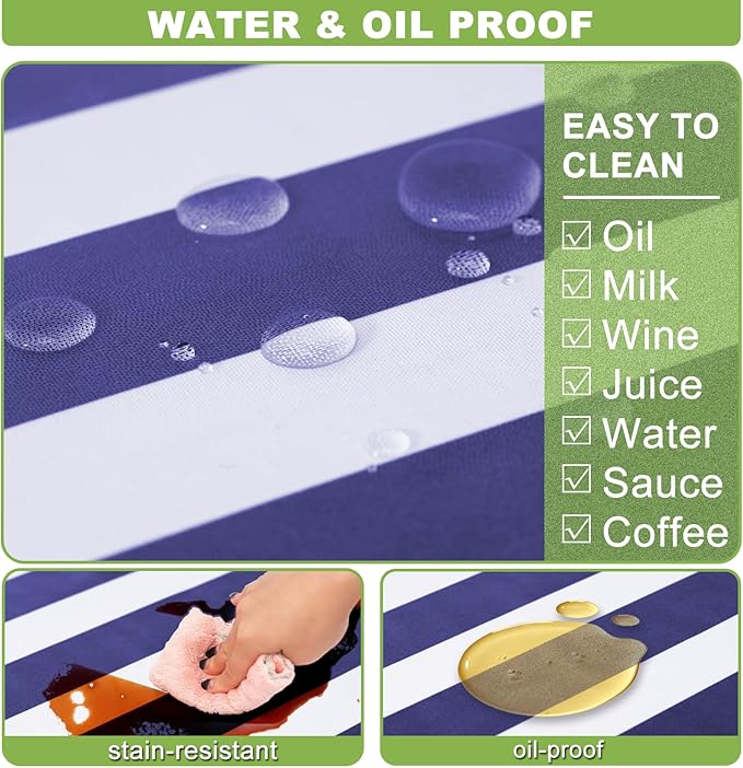 Fitted Picnic Table Cover with Bench Covers Waterproof Elastic Edges Rectangle Patio Tablecloth Outdoor Camping Essentials Stuff Rv Accessories Summer Trip Travel Supplies Party Camper Gifts, 8 ft