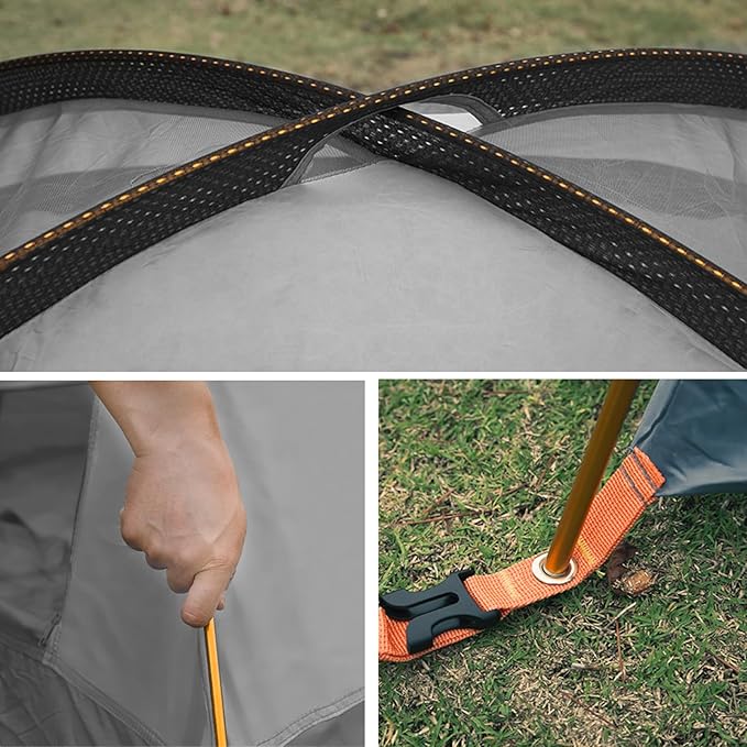 Azarxis Tent Poles Aluminum Tent Rod Replacement Camping Accessories, Multifunction Lightweight Tent Poles Repair Kit, 7001 Series Aircraft-Grade Aluminum