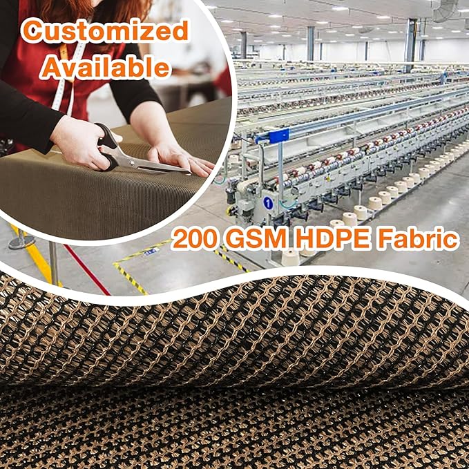 Artpuch Outdoor Pergola Shade Cover 10x20 FT Sun Shade Cloth with Grommets Mocha 90% UV Protection Canopy Patio Privacy Screen (Customized Available)