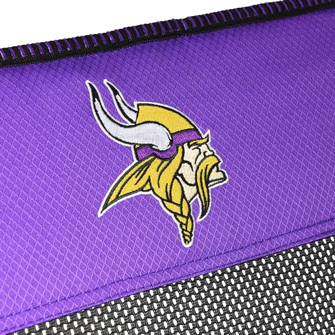 Kijaro Dual Lock Pro Sports Fan Folding Chair, 26" L x 35.5" W x 37" H, Minnesota Vikings