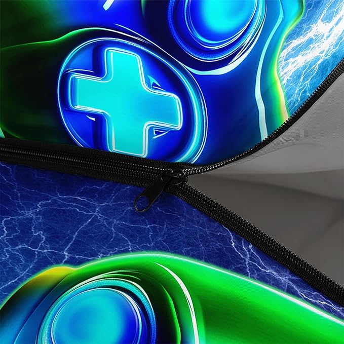 Axolotl Blue Gamepad Sleeping Bag,Waterproof Lightweight Gaming Sleeping Bag Game Console Camping Bag for Boys Teens,Warm and Cool Weather Green Portable Sleeping Bag for Camping Outdoor Indoor