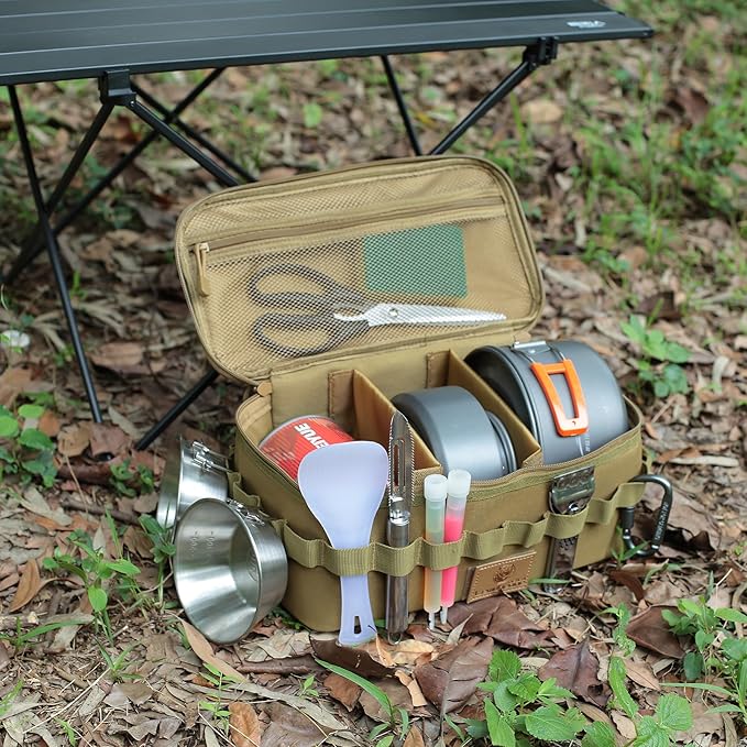 Tactical Camping Storage Bag 9L Tactical Utility Tote Bag Camping Cookware Organizer Trunk Organizer