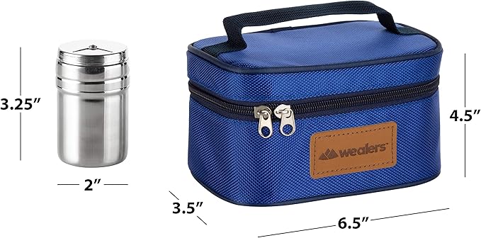 Wealers 6 Piece Stainless Steel Salt and Pepper Spice Shakers (Blue)