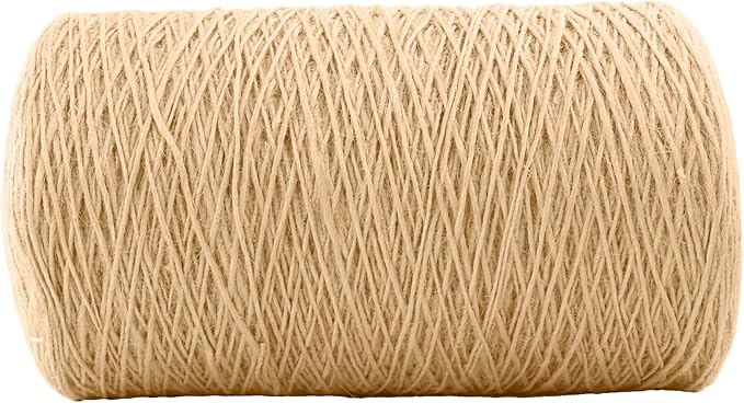 1.5mm x 3000 Feet Natural Jute Rope, Twine for Gardening Tomato Climbing Plant Tie Floristry Crafts Gift Wrapping Packing Decor