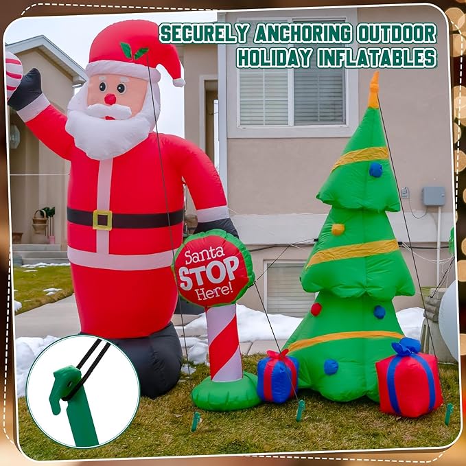 Deekin Plastic Tent Stakes 9 Inch Heavy Duty Tent Pegs Spike Hook Stakes for Summer Beach Garden Decorations Camping Outdoor Lawn Tarp