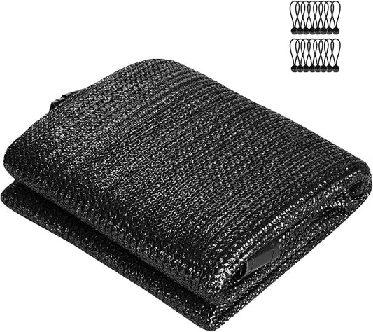 VIVOSUN Sunblock Shade Cloth, 50%-60% Shade Net, 6.5' x 20' Black Garden Shade Mesh with Grommets for Plant Covers, Swimming Pools, Patios, and Yards