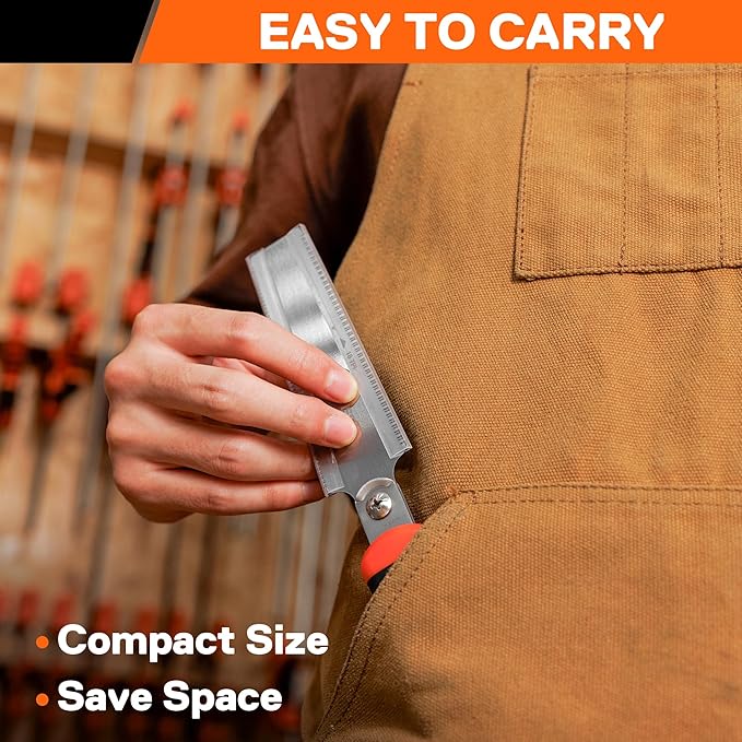 JORGENSEN Japanese Flush Cut Saw, 5 Inch Pro Double Edge Pull Saw, SK5 Flexible Blade Wood Handsaw, 18/25 TPI Blade with Soft Grip Handle for Hardwood & Softwood Woodworking, Wood Trim