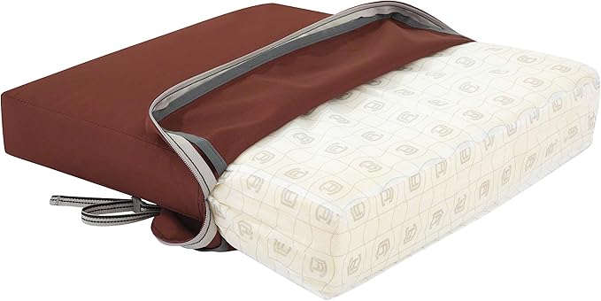 Classic Accessories Ravenna Water-Resistant 19 x 19 x 3 Inch Patio Seat Cushion, Spice, Chair Seat Cushion