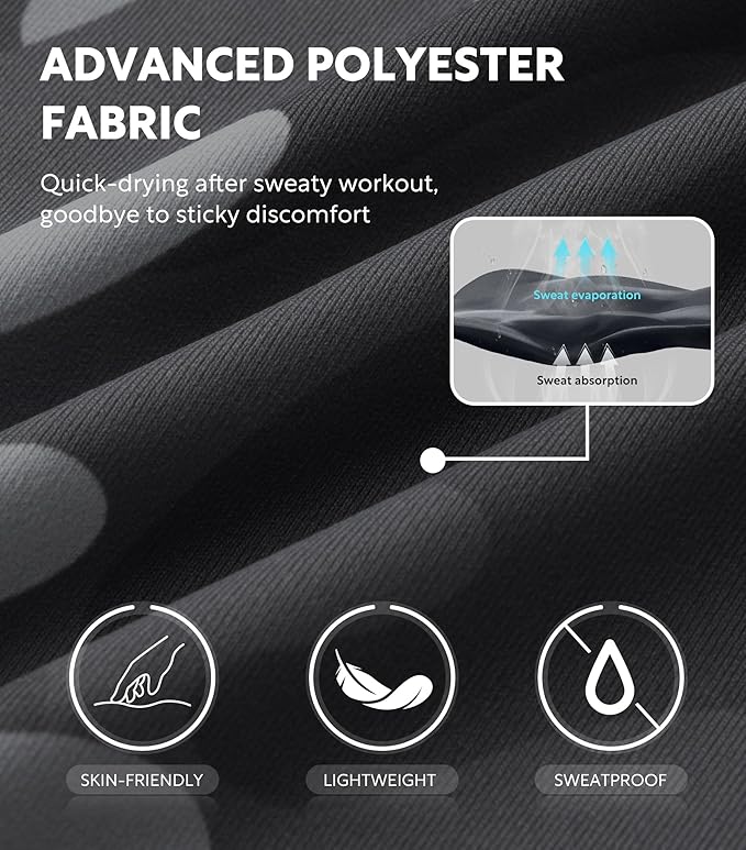 DAVID ARCHY Mens Performance Boxer Briefs 3 Pack, 3D Support Pouch & No Ride-Up Design Moisture-Wicking Sport Underwear