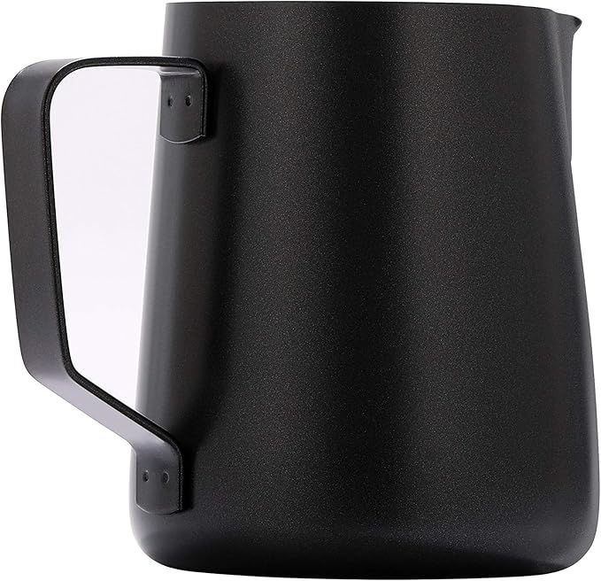 Apexstone Black Espresso Milk Frothing Pitcher 12 oz, Espresso Steaming Pitcher 12 oz, Coffee Milk Frothing Cup, Coffee Steaming Pitcher 12 oz/350 ml
