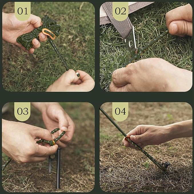 CONBOLA 6 Pack 5 mm Guy Lines Ultralight Tent Cords with Aluminum Adjuster Tensioner Outdoor Camping Guylines Ropes for Tent Tarp, Canopy Shelter, Climbing, Hiking Backpacking Gear