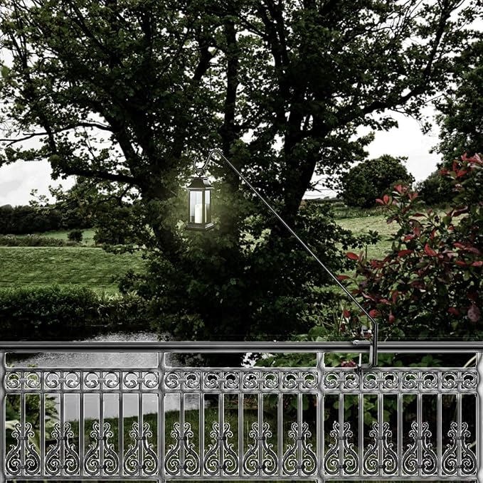 Ashman Deck Hook 32-Inch (2 Pack), Double Forged Solid Metal Single Piece Rod, Ideal for Bird Feeders, Plant Hangers, Coconut Shell Hanging Baskets, and Lanterns.