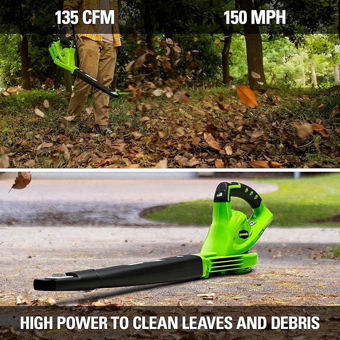 Greenworks 40V (150 MPH / 130 CFM / 75+ Compatible Tools) Cordless Leaf Blower, Tool Only