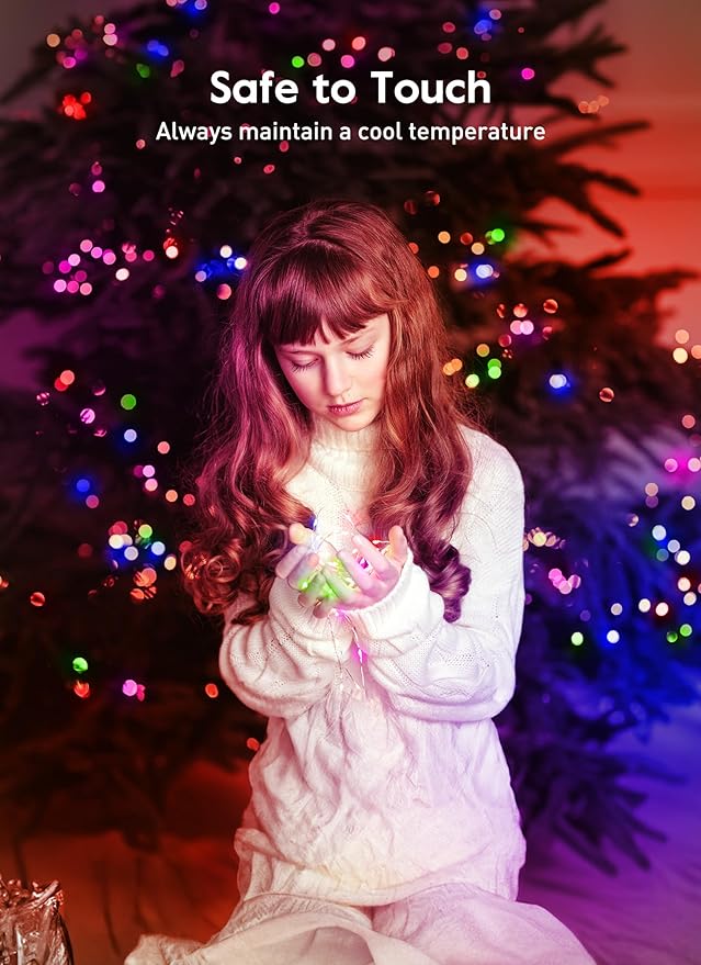 Minetom USB Fairy Lights Plug in, 66Feet 200 LED Twinkle String Lights with Remote and Timer, Waterproof 8 Modes Starry Lights for Indoor Wreath DIY Party Wedding Christmas Decoration, Multicolor