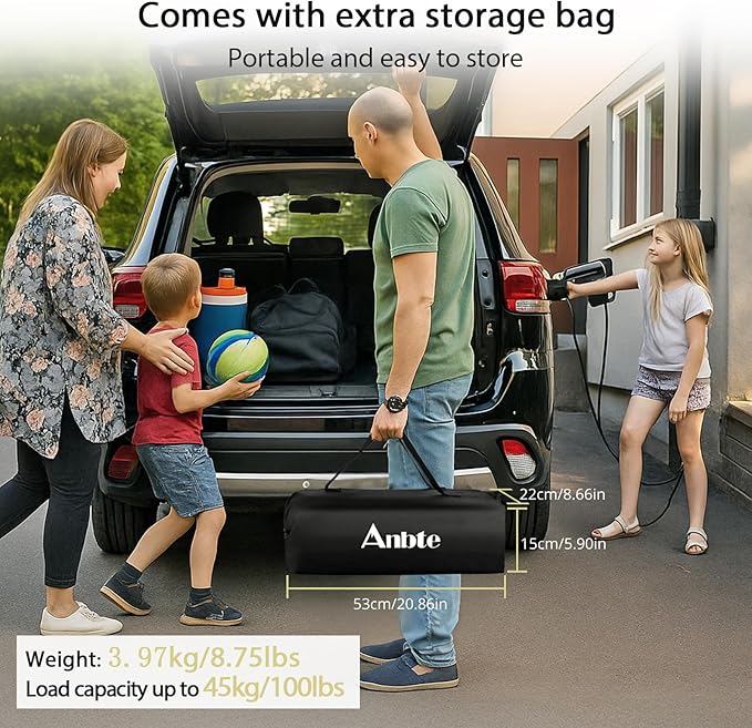 Folding Camping Table, Aluminum Roll Up Camping Table Adjustable Height with Storage Net and Bag, Lightweight Outdoor Table 25” X 16”, for Outdoor Travel BBQ Party Picnic, Black