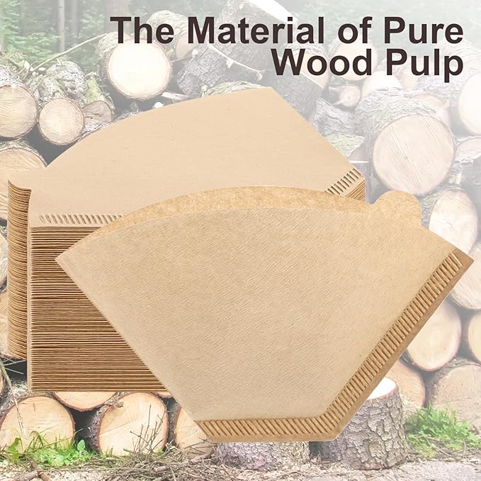 100 Count Coffee Filter #2, 2 Cone Coffee Filters Unbleached Natural 2 Cone Filters Paper Compatible with Drip and Pour Over Coffee Maker